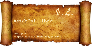 Vetési Libor névjegykártya